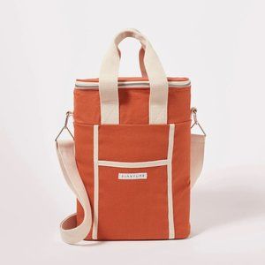 Sunnylife Terracotta Canvas Drinks Cooler Bag